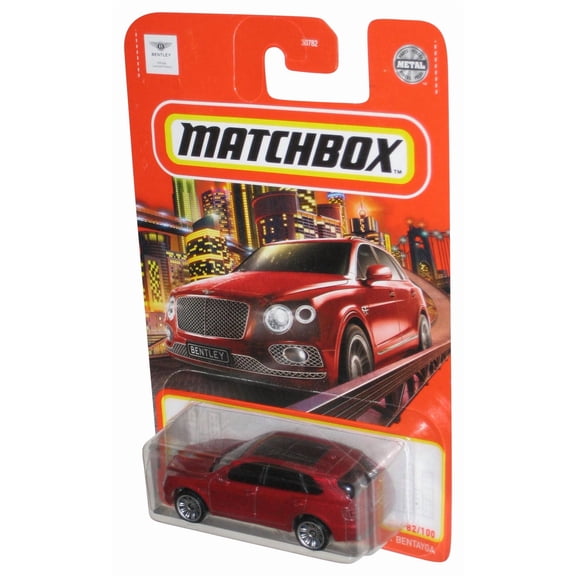 Matchbox Bentley Bentayga (2021) Metal Red Toy Car 82/100