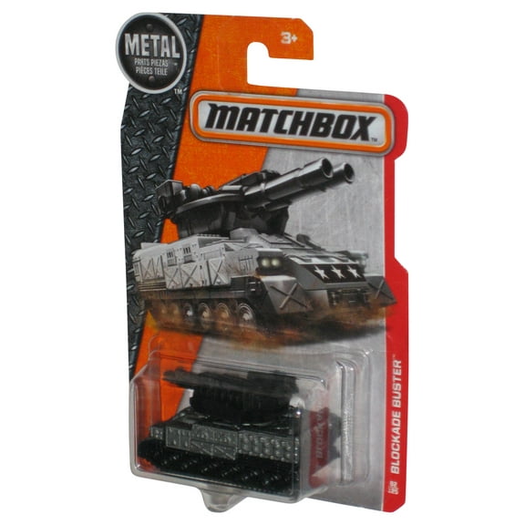 Matchbox Blockade Buster (2016) Gray & Black Tank Toy 82/125