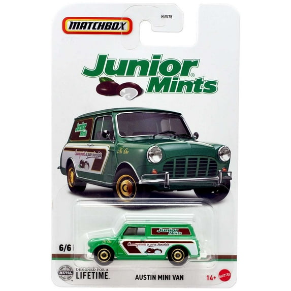 Matchbox Candy Austin Mini Van Diecast Car (Junior Mints)