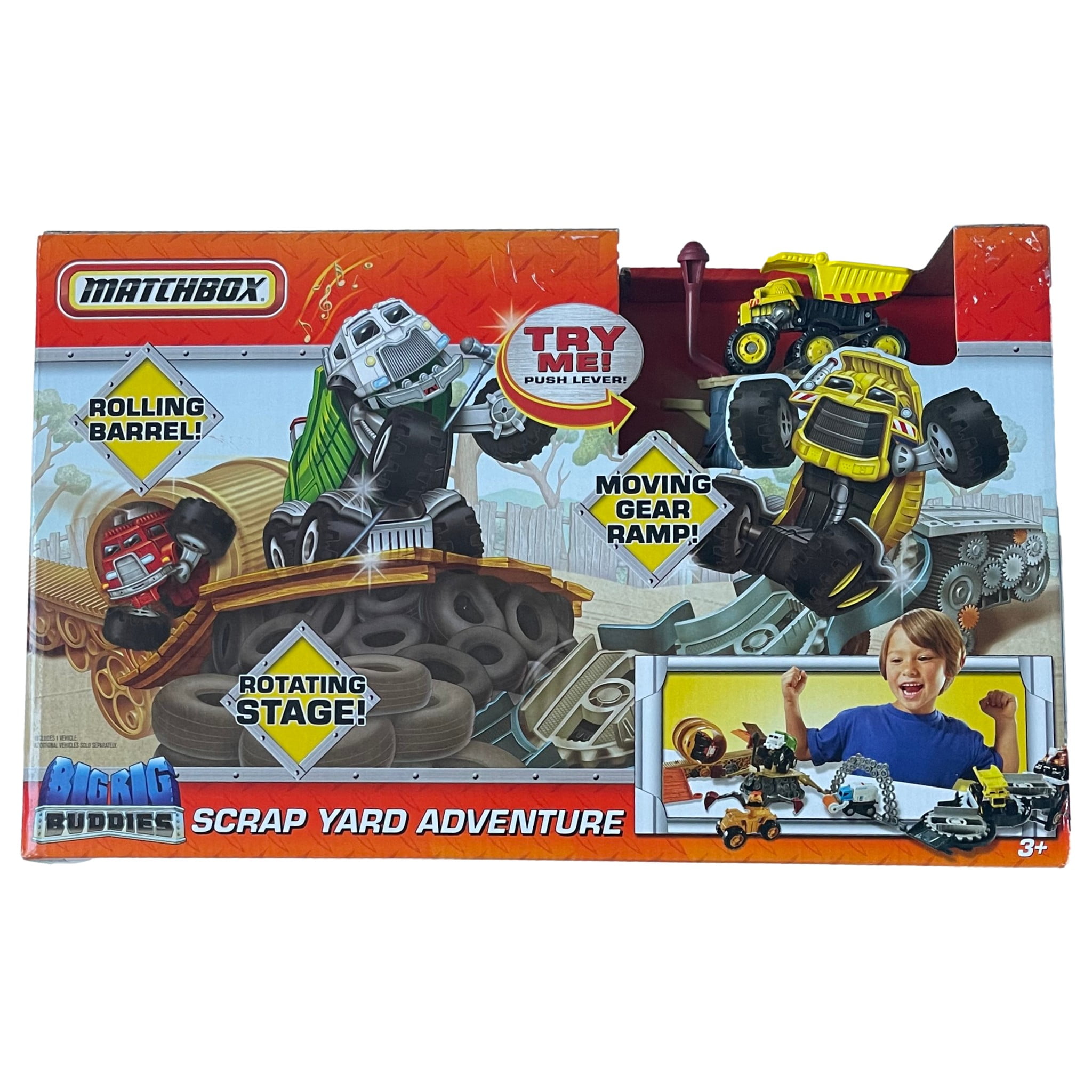 Matchbox Scrap Yard Adventure Playset, Customizable Course, Moving Gear ...