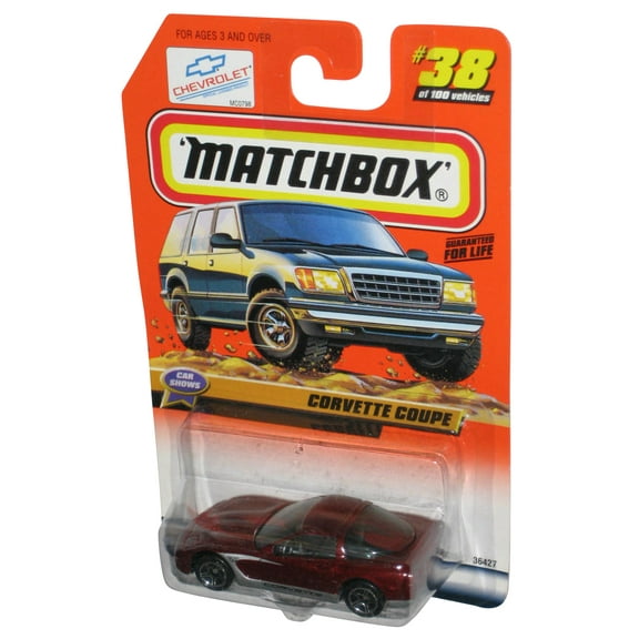 Matchbox Car Shows (1998) Red Corvette Coupe Toy Car #38/100