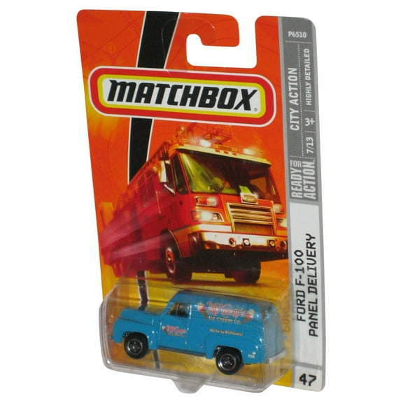 Matchbox City Action (2008) Blue Ford F-100 Panel Delivery Toy Truck #47