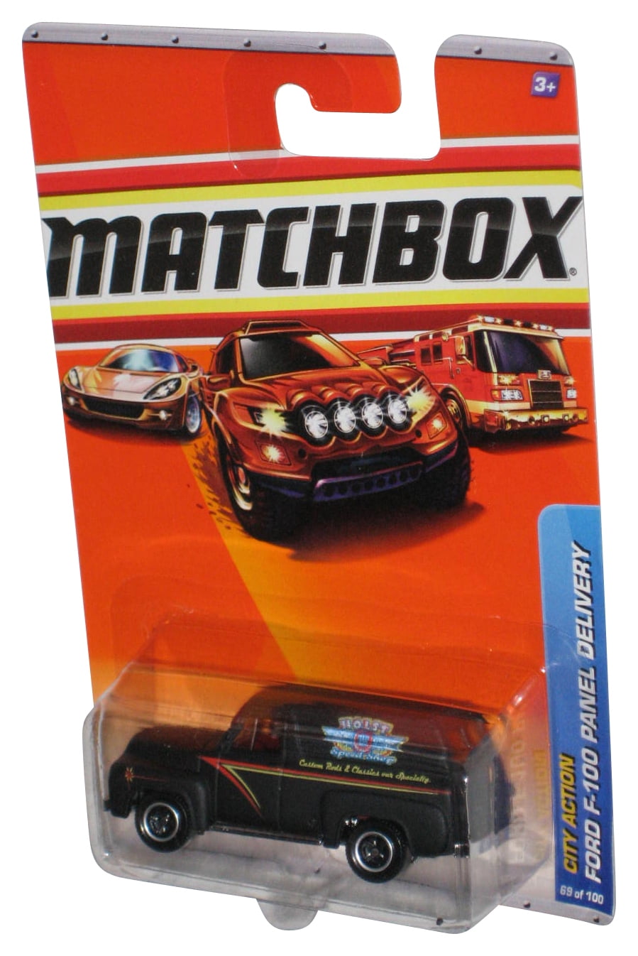 Matchbox City Action (2009) Black Ford F-100 Panel Delivery Toy