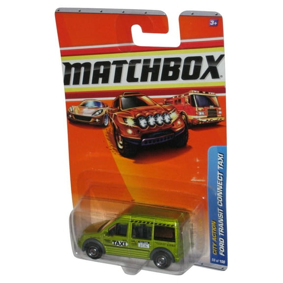 Matchbox City Action (2009) Green Ford Transit Connect Taxi Toy Car 59/100