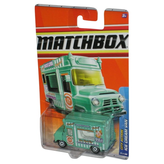 Matchbox City Action (2010) Green Ice Cream Van Toy 63/100