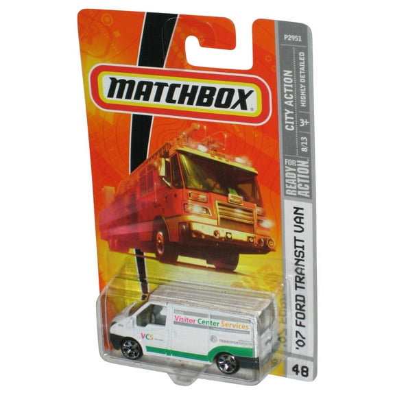 Matchbox City Action 8/13 White '07 Ford Transit Van Toy #48