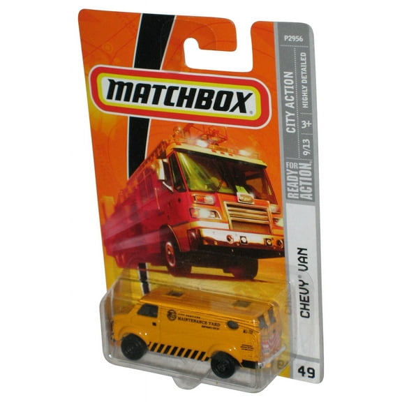 Matchbox City Action 9/13 (2008) Yellow Chevy Van Toy #49