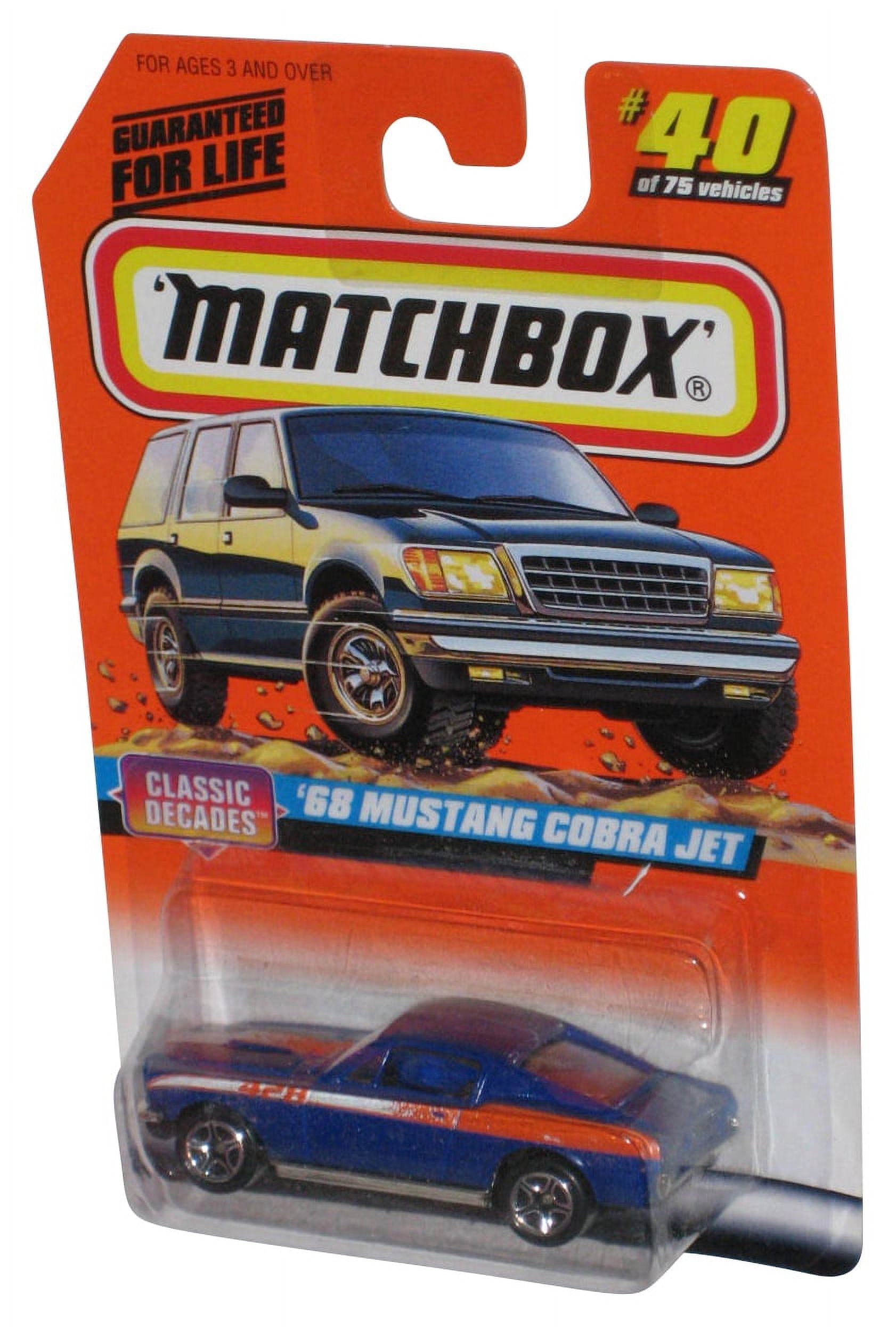 Matchbox Classic Decades (1997) Blue '68 Mustang Cobra Jet Toy Car