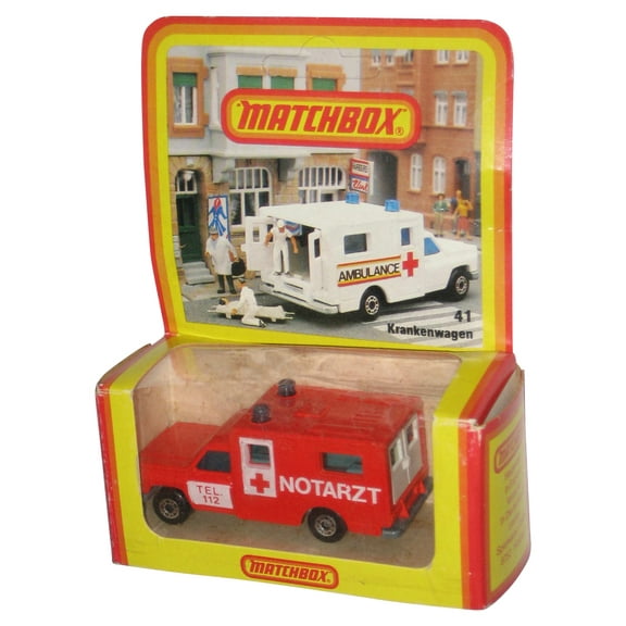 Matchbox Club Krankenwagen Red Ambulance Lesney Vintage Toy #41