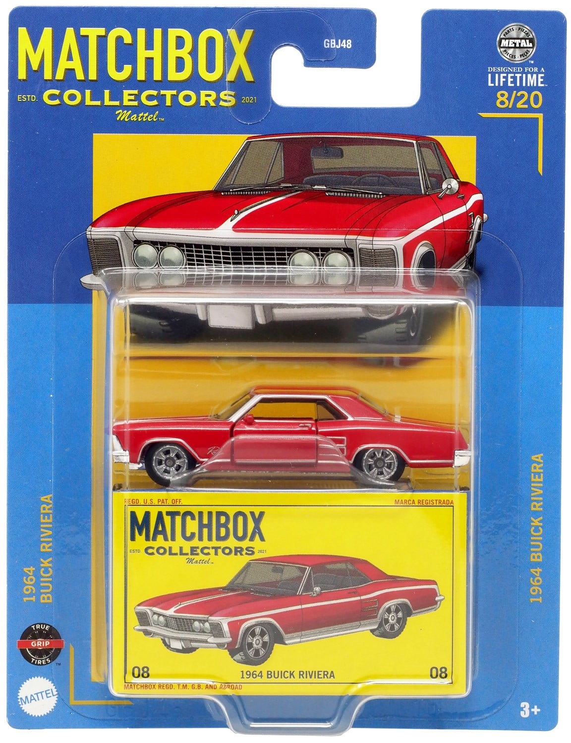 Matchbox 1964 Buick Riviera, Collectors 8/20 [red] main image 0