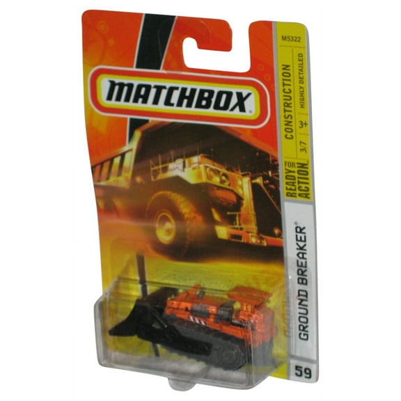 Matchbox Construction 3/7 (2008) Orange Ground Breaker Toy #59