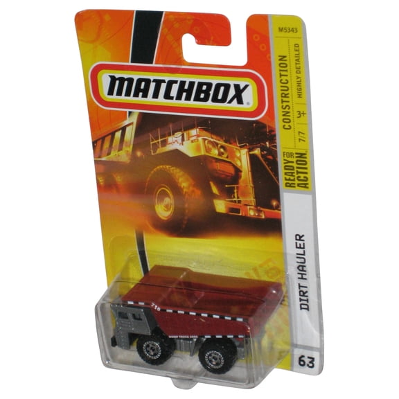Matchbox Construction 7/7 (2007) Mattel Silver & Red Dirt Hauler Toy #63