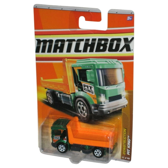 Matchbox Construction Pit King (2010) Mattel Green & Orange Toy Truck 45/100