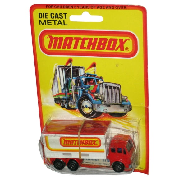 Matchbox Container Truck Lesney White & Red Toy No. 42 - (Damaged Packaging)