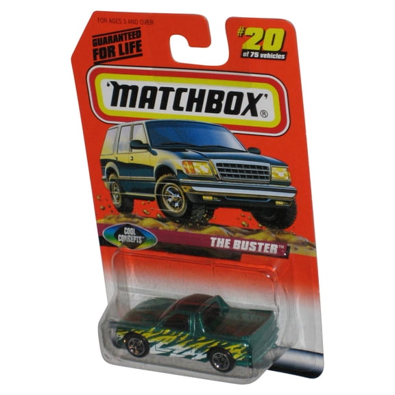 Matchbox Cool Concepts (1997) Green The Buster Toy Truck #20/75