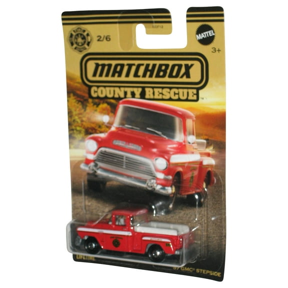 Matchbox County Rescue (2023) Red '57 GMC Stepside Toy Truck 2/6