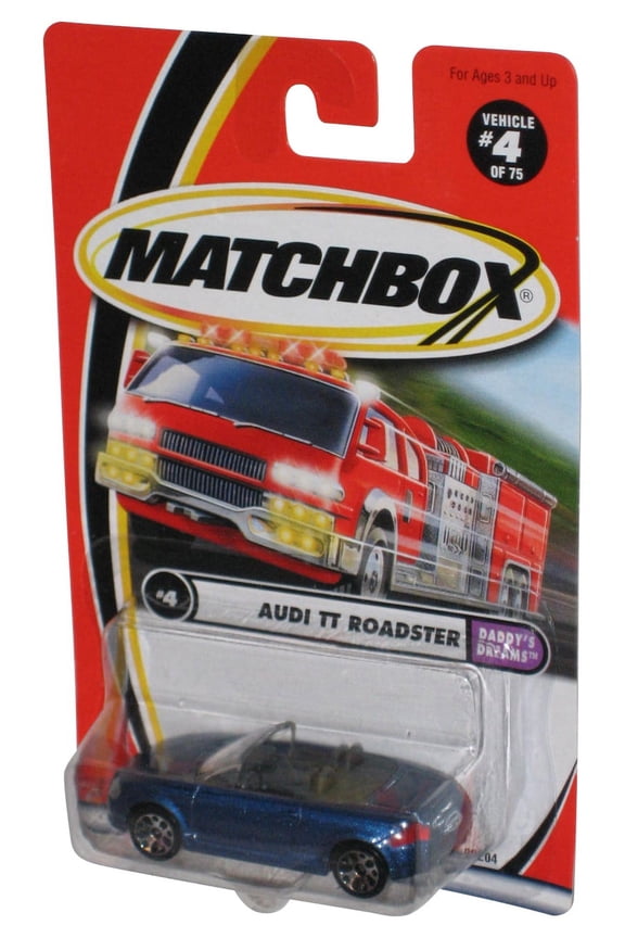 Matchbox Daddy's Dreams (2000) Blue Audi TT Roadster Toy Car #4/75