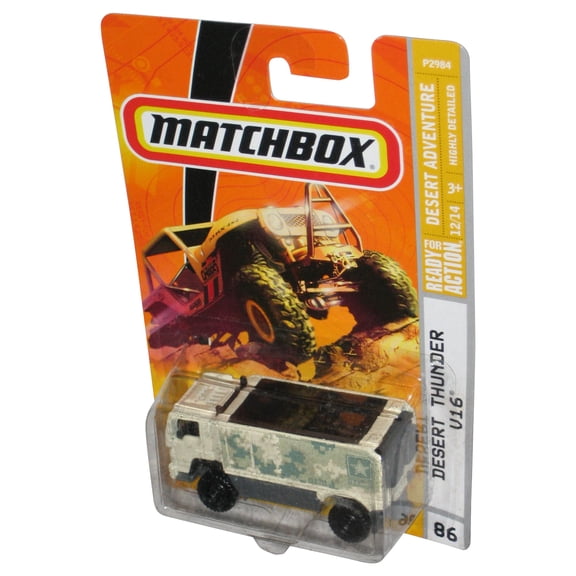 Matchbox Desert Adventure 12/14 (2008) Thunder V16 Toy Truck #86