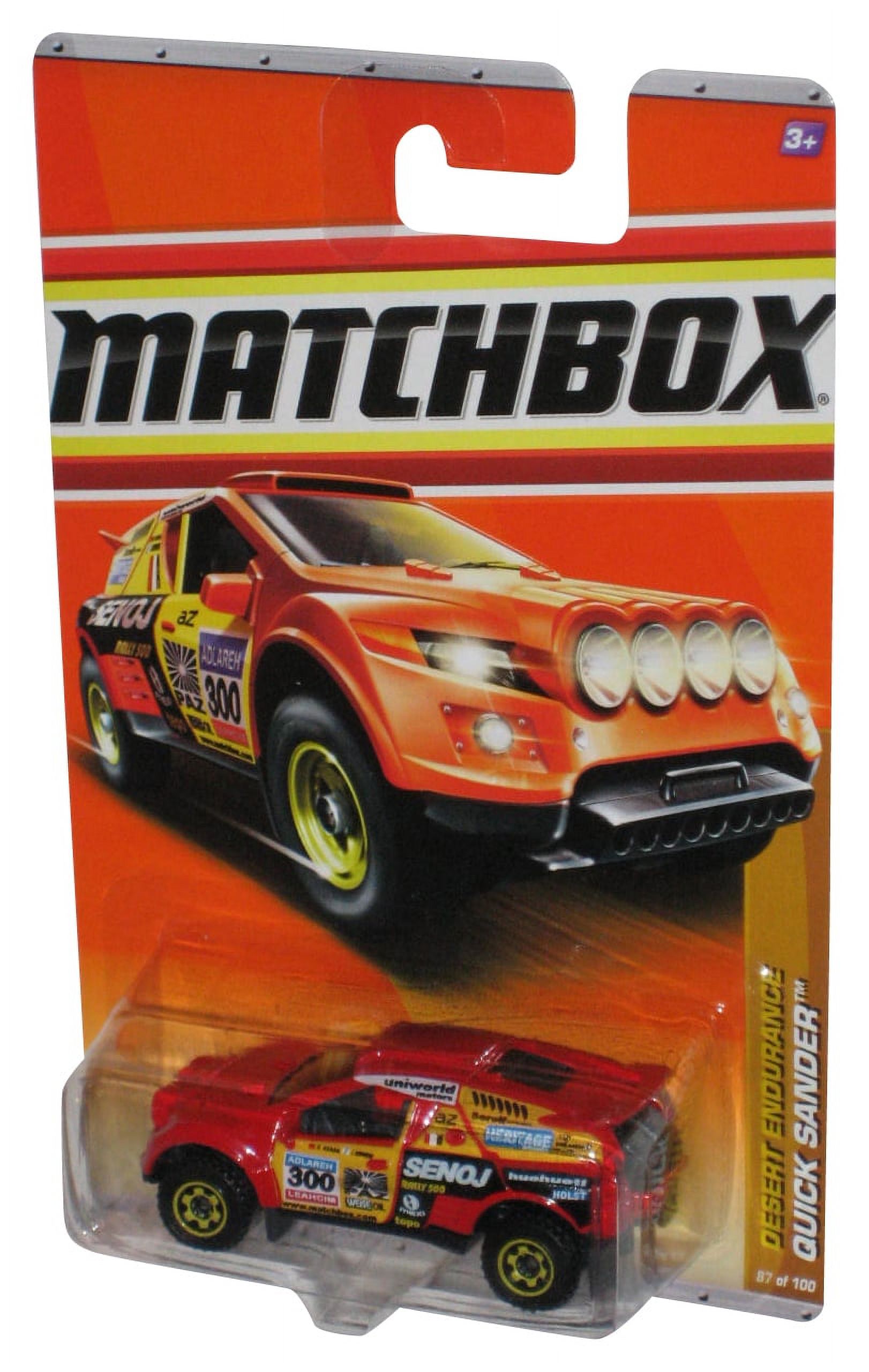Match Box Ribble's Quick Matchbox Desert Endurance (2010) Red Quick Sander Toy Truck 87/100 ...