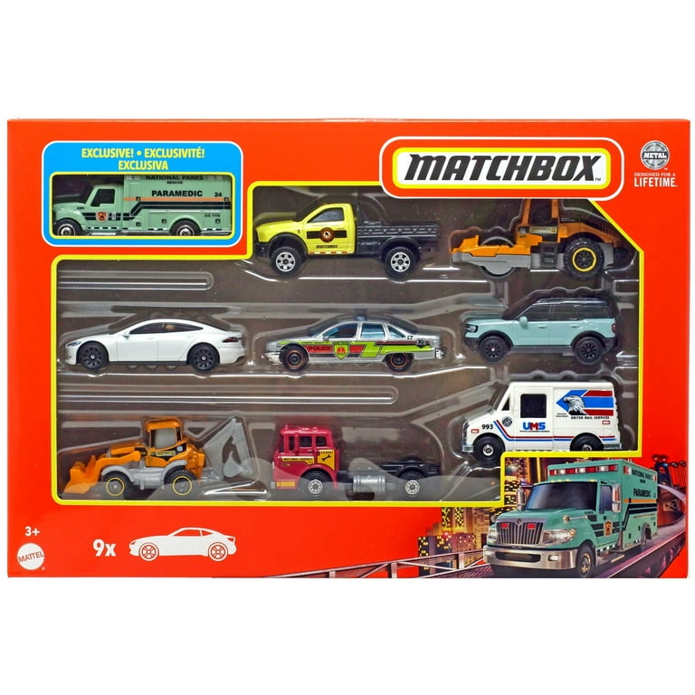 Matchbox Diecast Car 9-Pack (International Workstar Ambulance