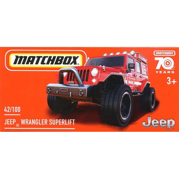 Matchbox Drive Your Adventure Jeep Wrangler Superlift Diecast Car (Red)