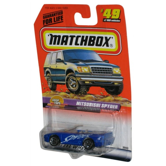 Matchbox Drop Tops (1998) Blue Mitsubishi Spyder Car #49/100