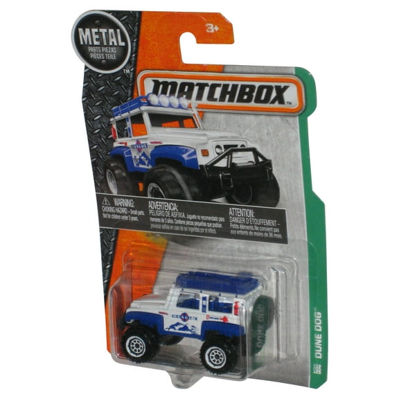Matchbox Dune Dog Blue & White (2016) Mattel Metal Toy 112/125