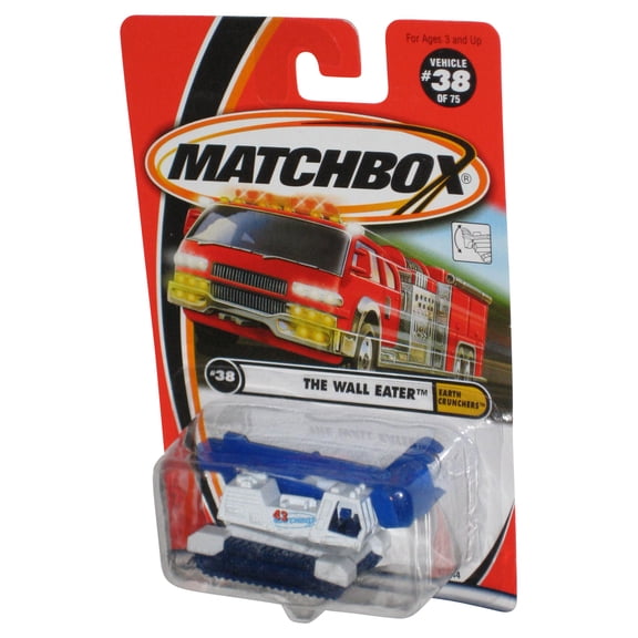 Matchbox Earth Crunchers (2000) White & Blue Wall Eater Toy 38/75