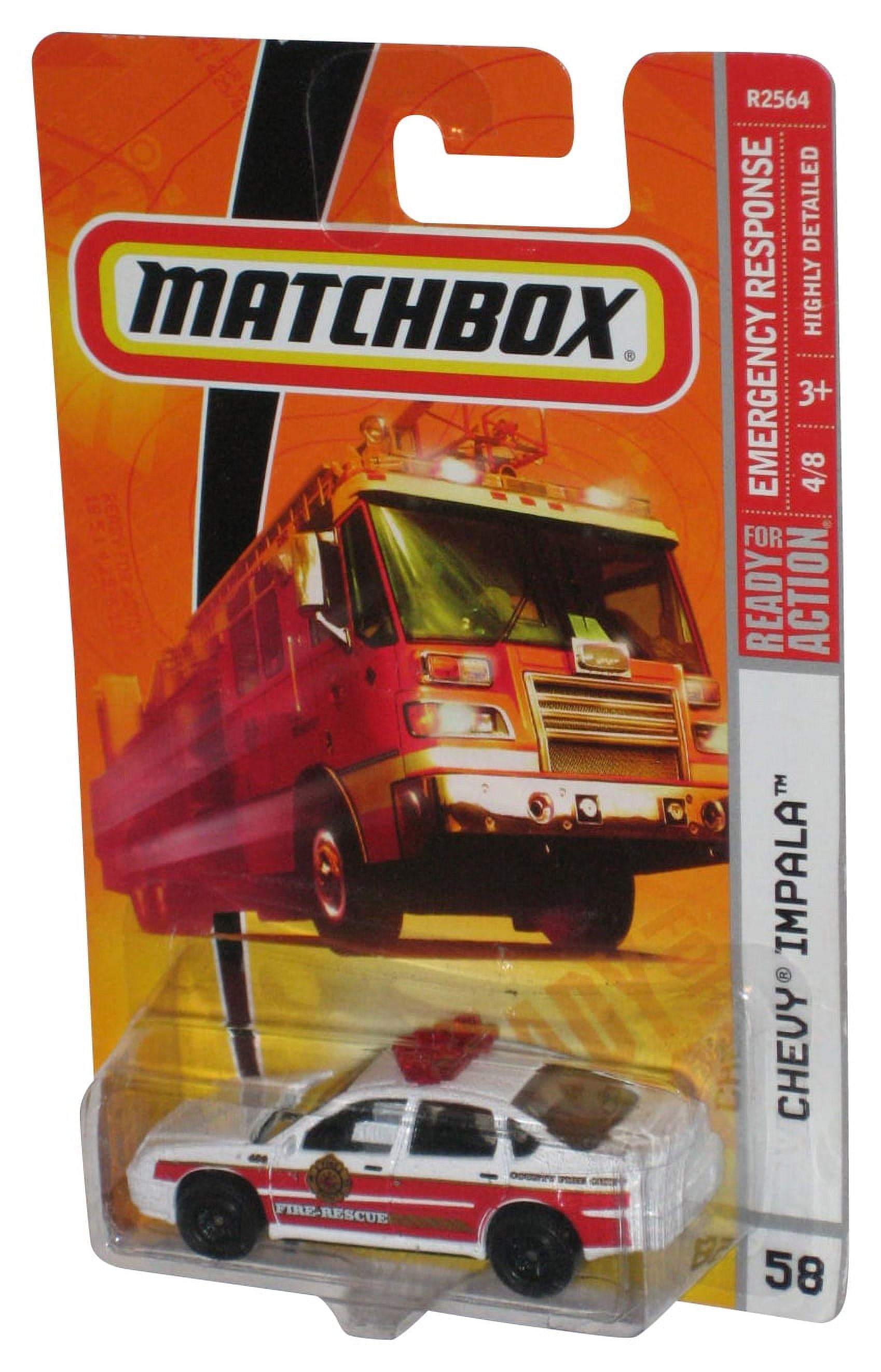 Matchbox Emergency Response 4/8 (2008) Fire Rescue Chevy Impala Toy Car ...