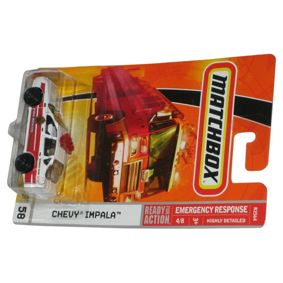 Matchbox Emergency Response 4/8 (2008) Fire Rescue Chevy Impala Toy Car #58
