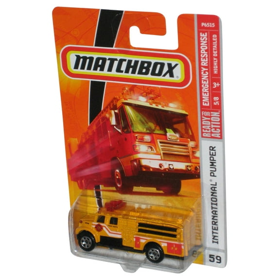 Matchbox Emergency Response 5/8 (2008) Yellow International Pumper Toy #59