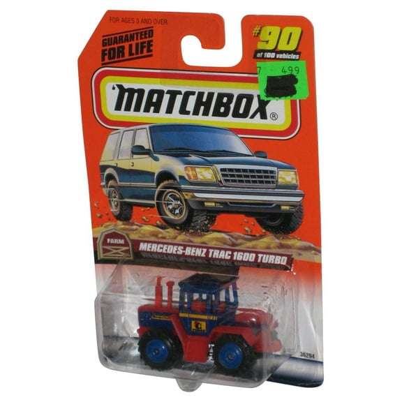 Matchbox Farm Mercedes-Benz Trac 1600 Turbo Blue & Red Toy 90/100