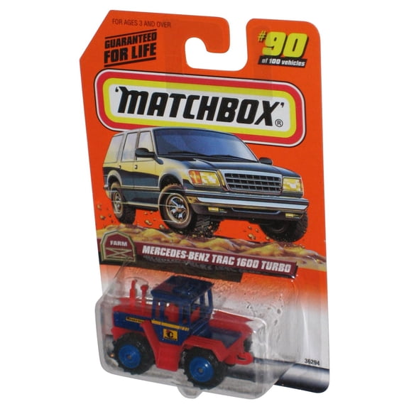 Matchbox Farm Mercedes-Benz Trac 1600 Turbo Blue & Red Toy 90/100