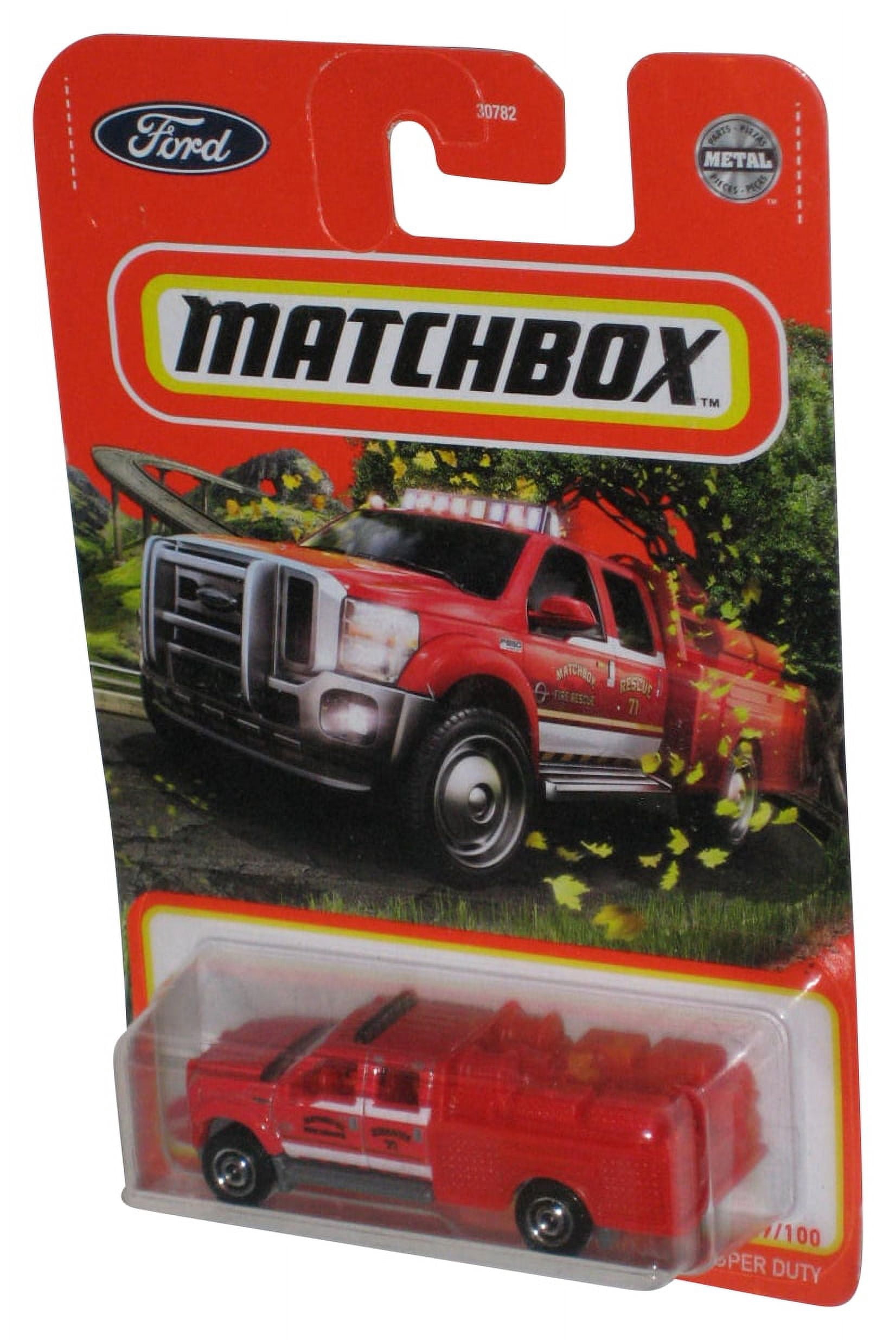 Matchbox Ford F-550 Super Duty Diecast Car - 1:64 Scale, Blue/Yellow, #41/125 (2023 Series) - View #4