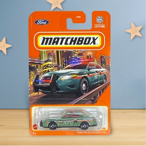 Matchbox Ford Police Interceptor Diecast Car (Green)