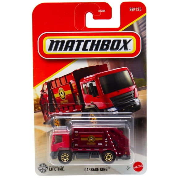 Matchbox Garbage King Diecast Car (Red)