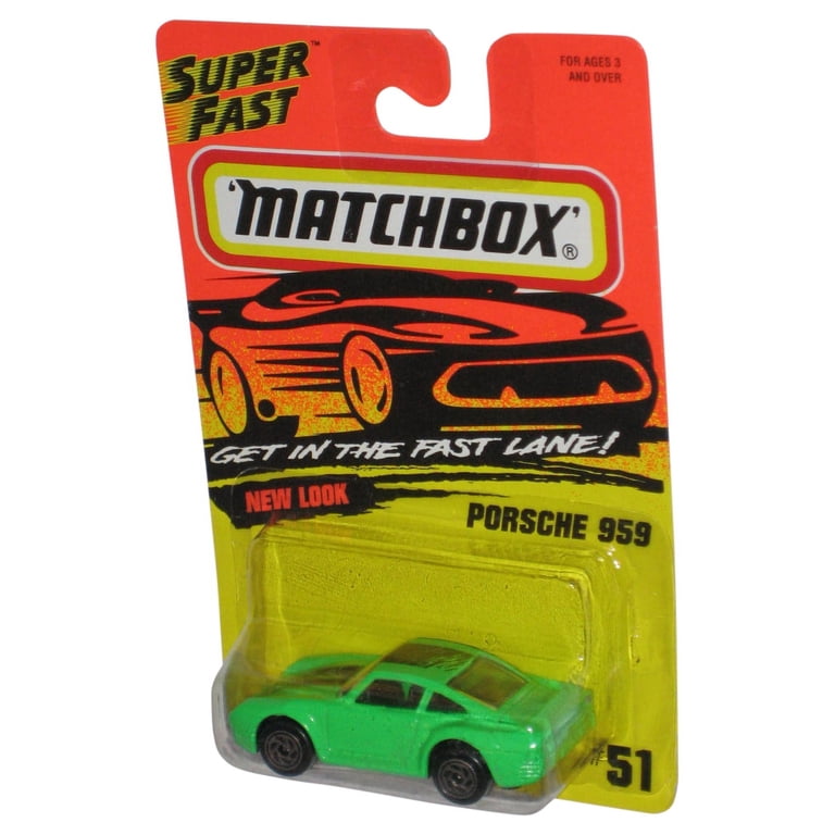 Matchbox Get In The Super Fast Lane (1995) Green Porsche 959 Toy