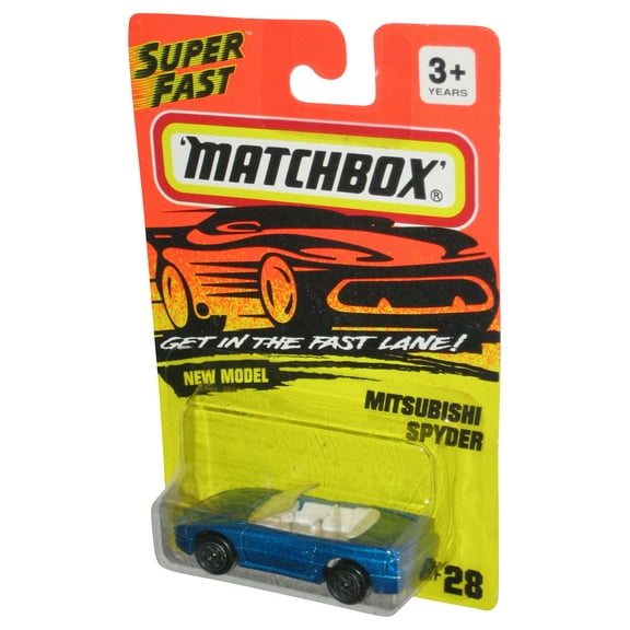 Matchbox Get In The Super Fast Lane Mitsubishi Spyder (1994) Blue Toy Car #28