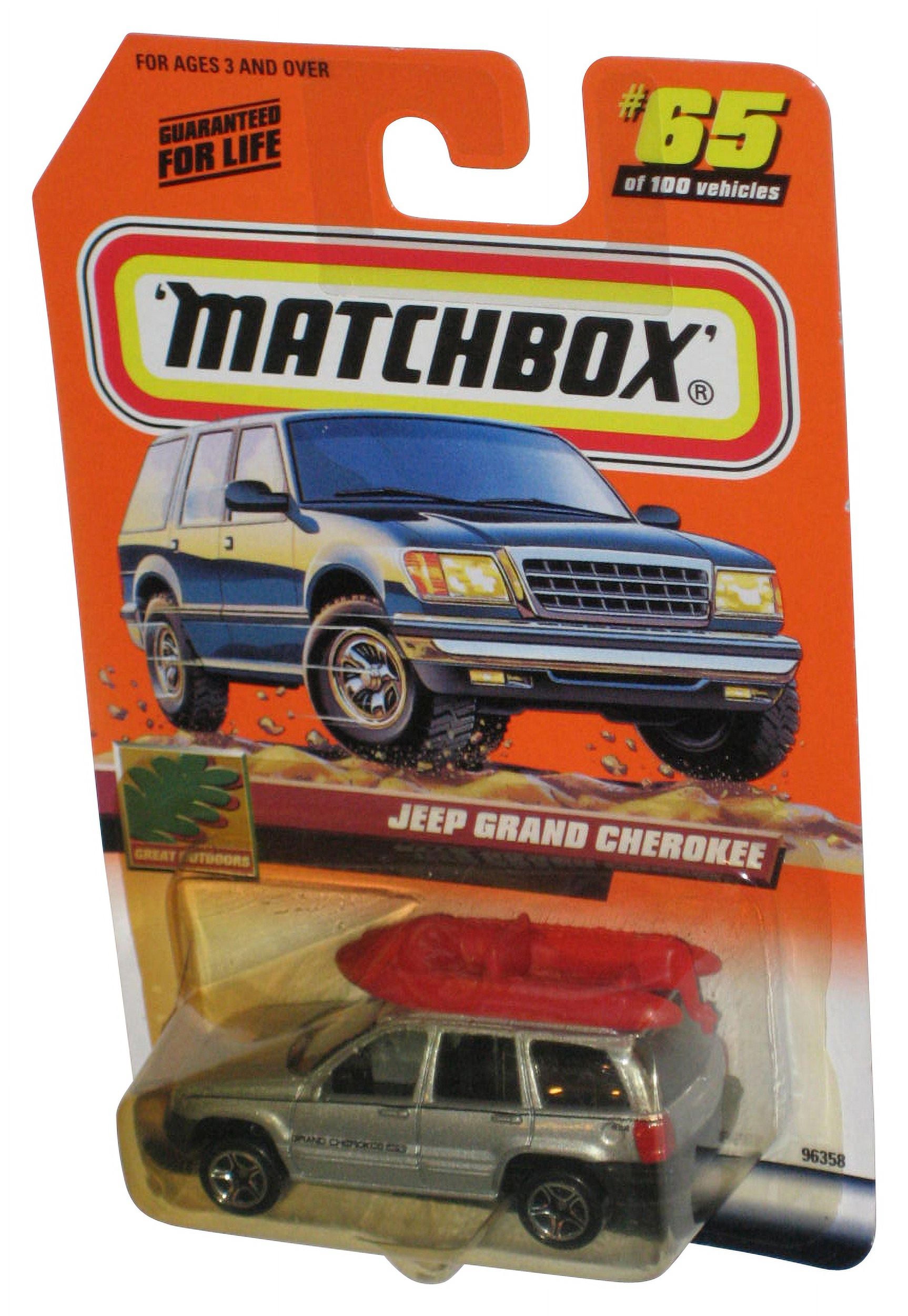 Matchbox Great Outdoors (1999) Silver Jeep Grand Cherokee Toy Car