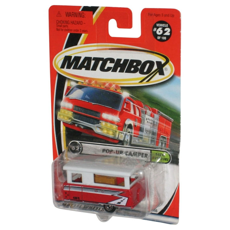 Matchbox Great Outdoors (2000) Red White Pop-Up Camper Toy