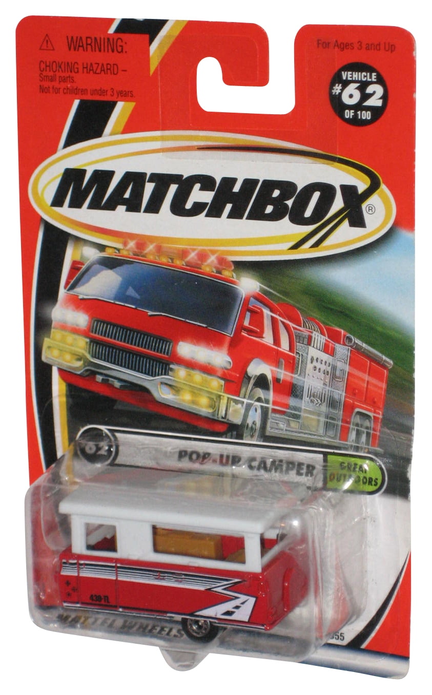 Matchbox Great Outdoors (2000) Red & White Pop-Up Camper Toy Vehicle ...