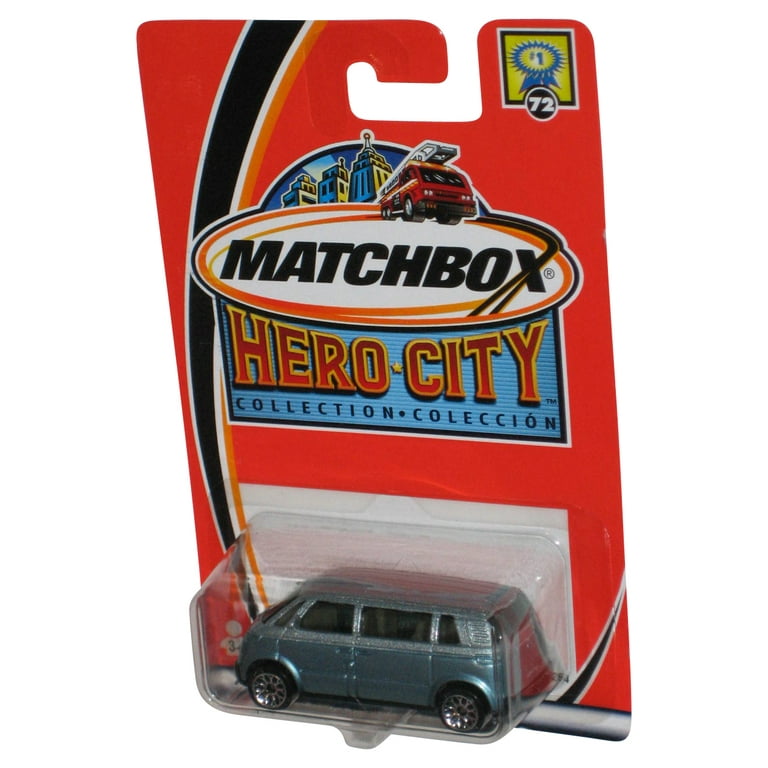 Matchbox Hero City (2002) Blue Volkswagen Microbus Toy Van
