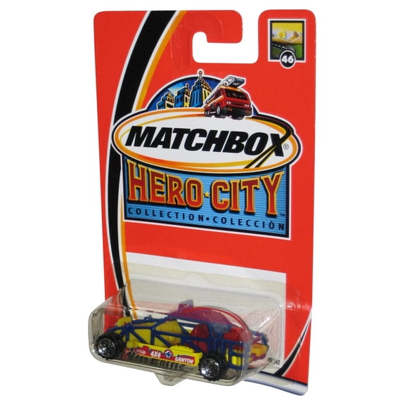 Matchbox Hero City (2002) Mattel Blue & Yellow Toy Car #46