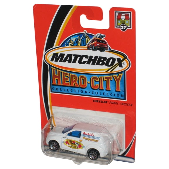 Matchbox Hero City (2002) White Chrysler Panel Cruiser Toy Car #37