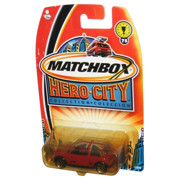 Matchbox Hero City (2003) Red Mini Cooper S Toy Car #75 - (Damaged Packaging)