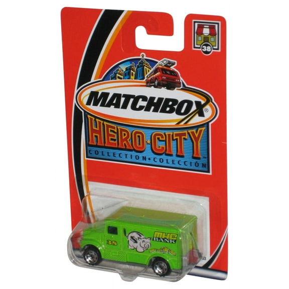 Matchbox Hero City Collection (2002) Green International Armored Car Toy #38