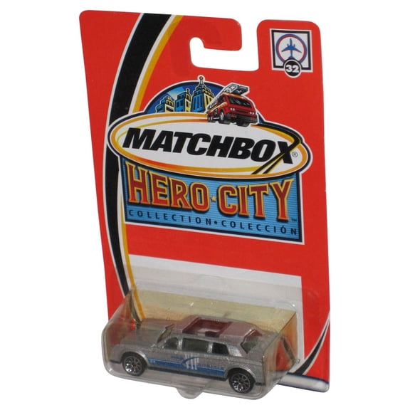 Matchbox Hero City Collection (2002) Limousine Silver Toy Car #32
