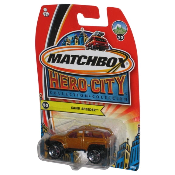 Matchbox Hero City Collection (2003) Gold Sand Speeder Toy Car #55