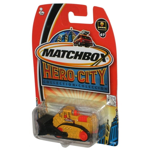 Matchbox Hero City Collection (2003) Yellow Super Dozer Construction Toy #67