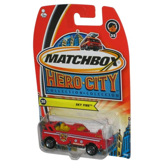 Matchbox Hero City Collection (2004) Sky Fire Red Truck Toy #35